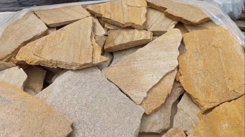 Плитняк златолит жёлтый для цоколя купить в Красноармейске