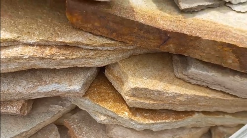 Плитняк златолит жёлтый золотистый для отмостки купить в Красноармейске