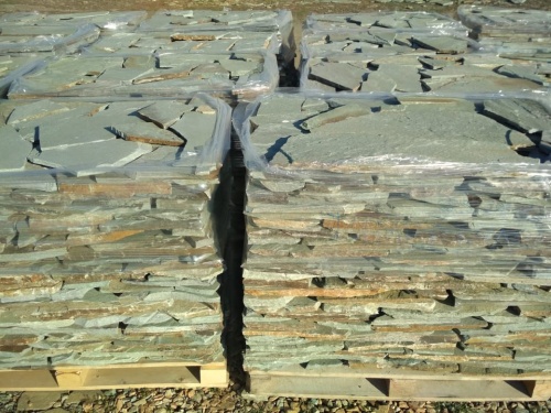 Плитняк златолит зелёный для цоколя, отмостки купить в Красноармейске