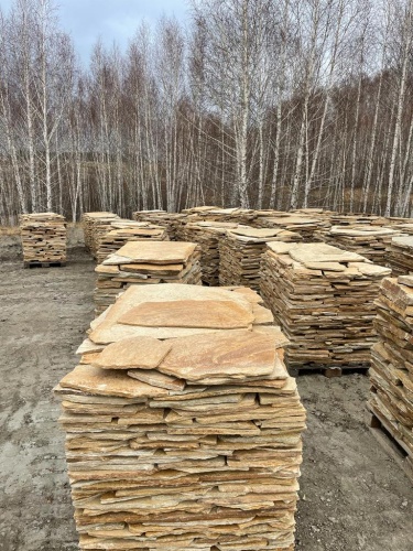 Плитняк златолит жёлтый для фасада 1,5-3 см купить в Красноармейске