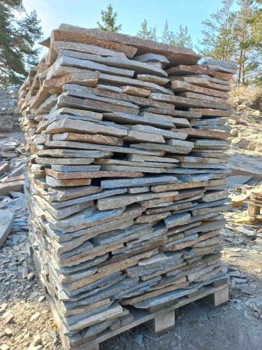 Плитняк златолит серебристый для цоколя, отмостки купить в Красноармейске