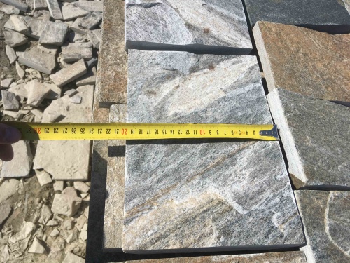 Плитка пилёная златолит Уральский для цоколя, отмостки купить в Красноармейске