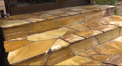 Плитняк златолит жёлтый золотистый для отмостки купить в Красноармейске